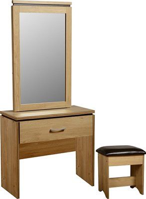 Charles Dressing Table Set ( 3 Piece ) - Oak