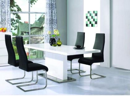 Chaffee Dining Table White High Gloss White
