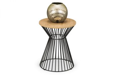 Jersey Round Wire Lamp Table - Oak