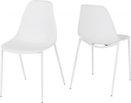 Lindon Dining Chair - White (SOLD as 2)