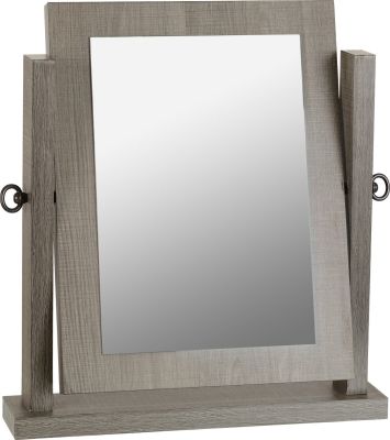 Lisbon Dressing Table Mirror - Black Wood Grain