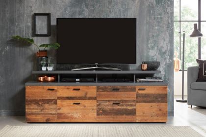 Mood TV Media Storage Cabinet PLUS LIGHTS - Old Wood