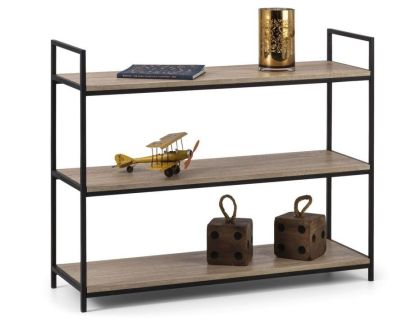 Tribeca Low Bookcase - Black / Sonoma Oak