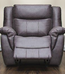 Walton Fabric 1 Seater Recliner Sofa - Dark Grey