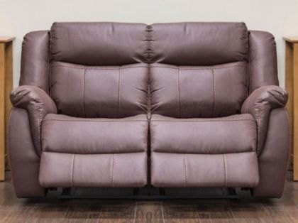 Walton Fabric 2 Seater Recliner Sofa 2RR - Brown