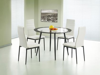 Acodia PU Chairs with White PU & Black Frame (Sold in 4s)