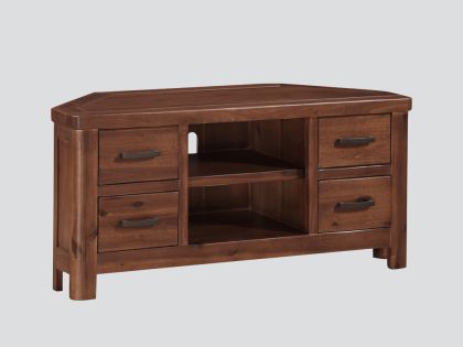 Andorra Corner TV Unit - Dark Acacia