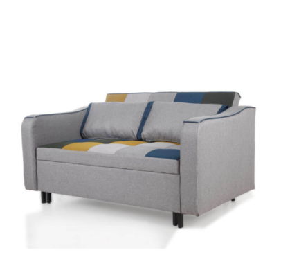 Aspen Sofa Bed - Yellow / Blue Patchwork