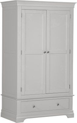 Bordeaux 2 Door Wardrobe 1.12M - Pebble Grey