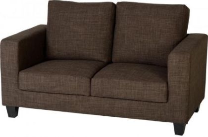 Tempo Fabric 2 Seater Sofa in a Box - Dark Brown Red