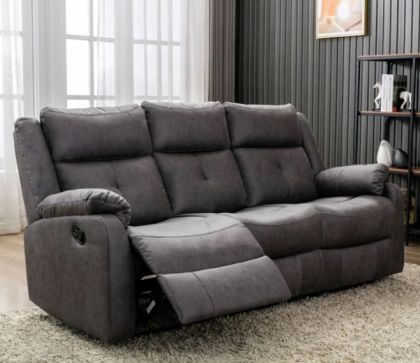 Casey Fabric 3 Seater Sofa with Dropdown Tray - Anchor