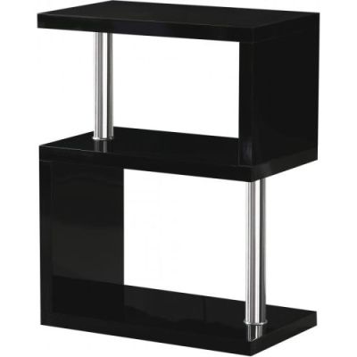 Charisma 3 Shelf Unit - Black Gloss / Chrome