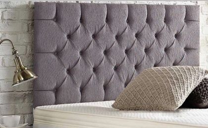 Chesterfield 32" King Size 5ft Headboard with Buttons - Charcoal