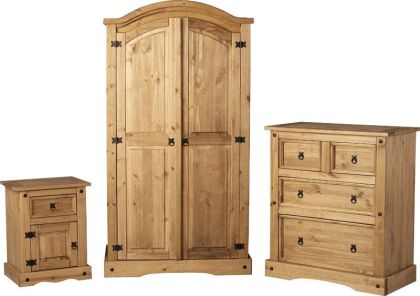 Corona Trio Set in Waxed Pine