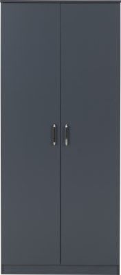 Dakota 2 Door Wardrobe - Dark Grey 