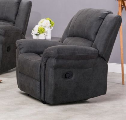 Gloucester Fabric 1 Seater - Dark Grey