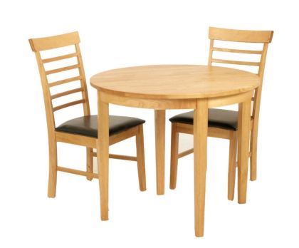 Hanover Half Moon Dining Set with 2 Chairs - Light Oak