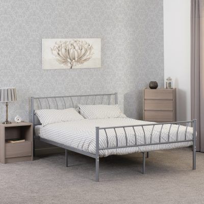 Harlow Metal Bed - grey
