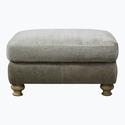 Harryson Fabric Footstool - Madrid Silver