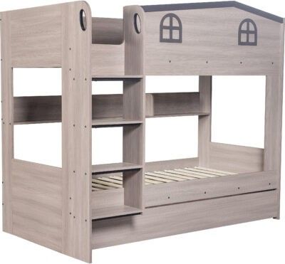 Hector Bunk Bed & Trundle Set - Ash Grey