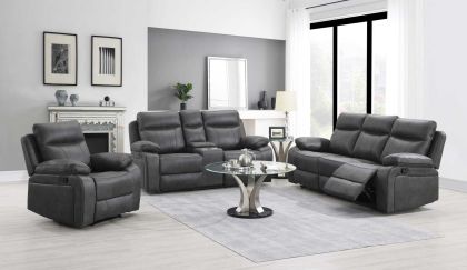 Kingsley Fabric Recliner Suite 3+2+1 - Grey