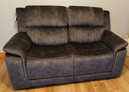 Washington Fabric 2 Seater Power Recliner Sofa - Dark Grey