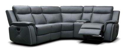 Infiniti Leather Modular Sofa 1c2 Dark Grey 
