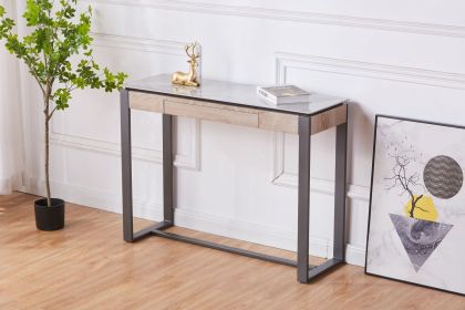 Jersey Console Table - Sintered Grey Stone