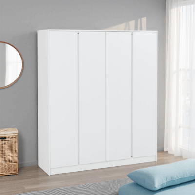Malvern 4 Door Wardrobe 1.51M - White