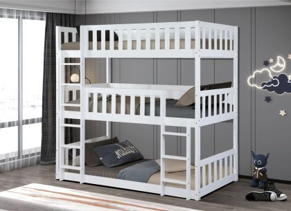 Melvin Triple Bunk Bed - White