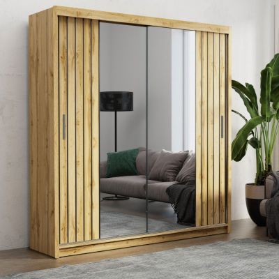 Mollie Sliding Wardrobe 2m - Wotan Oak