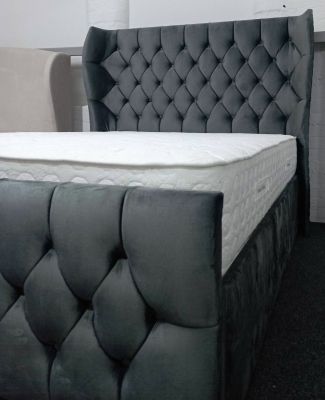 Oxford Wingback Plush Charcoal