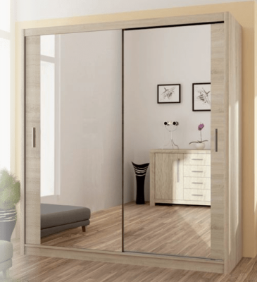 Paris 2.03m Sliding Wardrobe - Oak