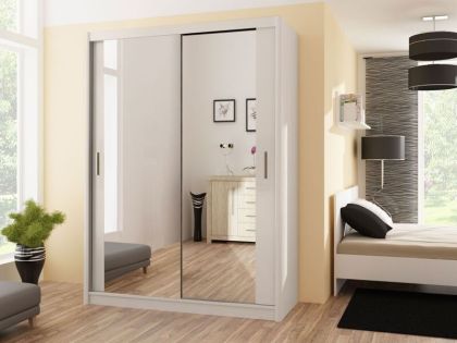 Paris 1.2m Sliding Wardrobe - White
