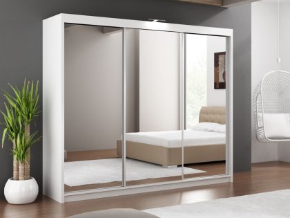 Paris Lux 2.5m Sliding Wardrobe - White