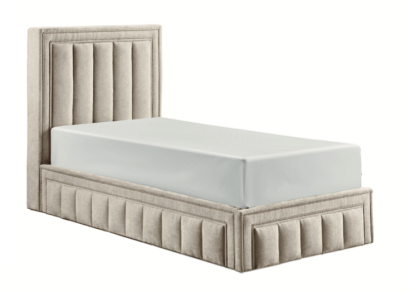 Amelia Bed - Beige Fabric