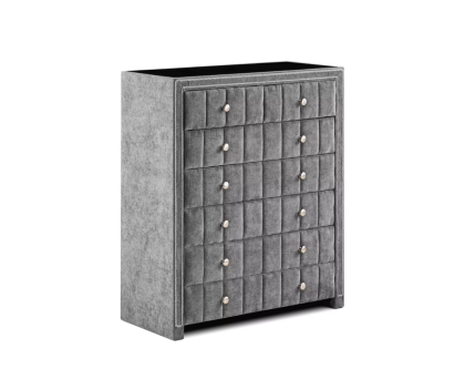 Amelia Fabric Chest - Grey
