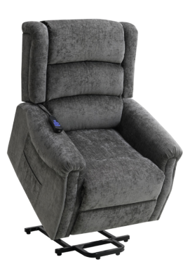Kingsley Twin Motor Lift & Rise Chair - Grey Fabric