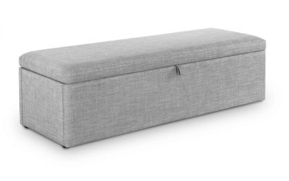 Sorrento Fabric Blanket Box - Light Grey