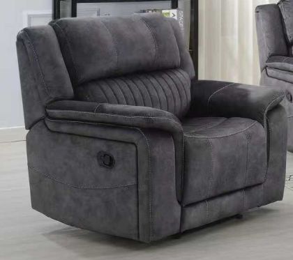 Washington Fabric 1 Seater  Power Recliner Sofa - Dark grey