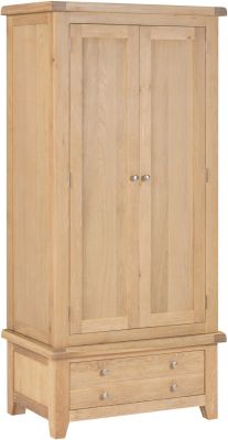 Windsor 2 Door 1 Drawer Wardrobe 0.9M - Natural Oak