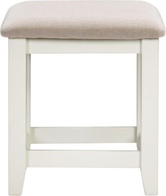 Windsor Dressing Table Stool - Ivory/Oat Fabric