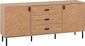 Leon 2 Door 3 Drawer Sideboard - Medium Oak Effect