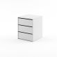 Fionn 3 Drawer Bedside - White