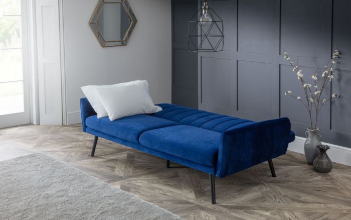 Afina Velvet Sofa Bed Blue v