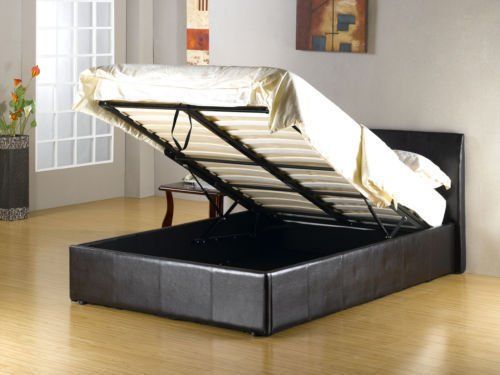 Fusions Storage Small Double Bed 4ft, Small Double Leather Bed Frames