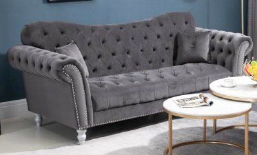 Italian Chesterfield Fabric 3 Seater