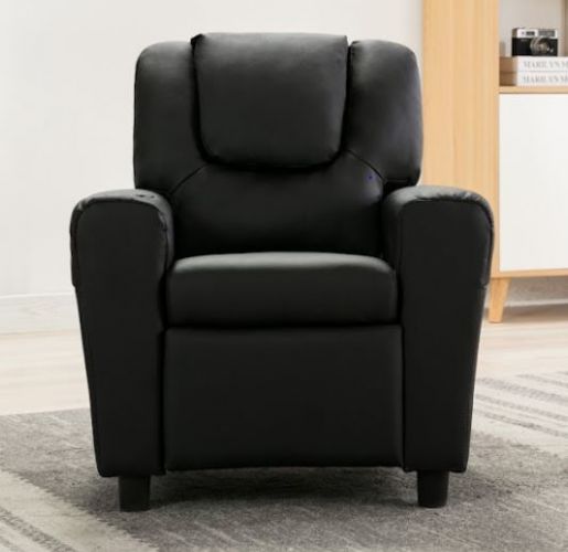 Child recliner with name outlet