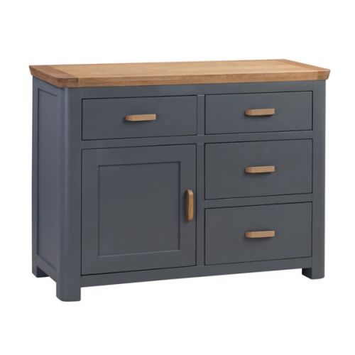 Dark store blue credenza