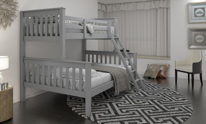 Grey triple bunk hot sale bed